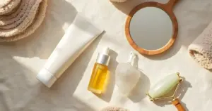 Skincare Treatment products and tools on a table in Mount Pleasant, SC